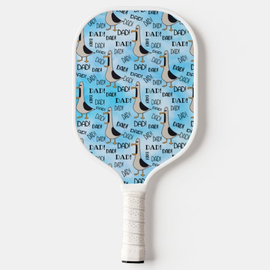 Oproep papa pickleball peddel wit handvat pickleball paddle (Achterkant)