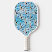 Oproep papa pickleball peddel wit handvat pickleball paddle (Voorkant)