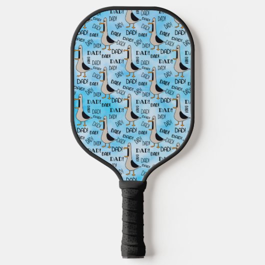 Oproep papa pickleball peddel zwart handvat paddle (Voorkant)