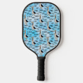 Oproep papa pickleball peddel zwart handvat paddle (Achterkant)