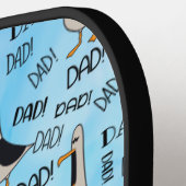 Oproep papa pickleball peddel zwart handvat paddle (Links Detail)