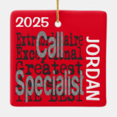 Oproep Specialist Buitengewoon CUSTOM Keramisch Ornament (Achterkant)