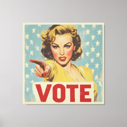 Oproep tot actie: stem! canvas afdruk (Voorkant)