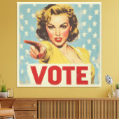 Oproep tot actie: stem! canvas afdruk (Insitu (Woonkamer))