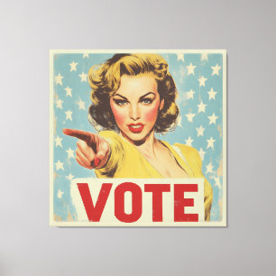 Oproep tot actie: stem! canvas afdruk