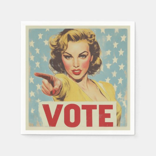 Oproep tot actie: stem! servet (Voorkant)