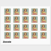 Oproep tot actie: stem! vierkante sticker (Vel)
