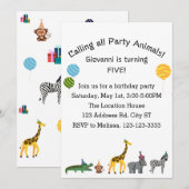  oproep tot alle partijdieren kaart (Voorkant / Achterkant)