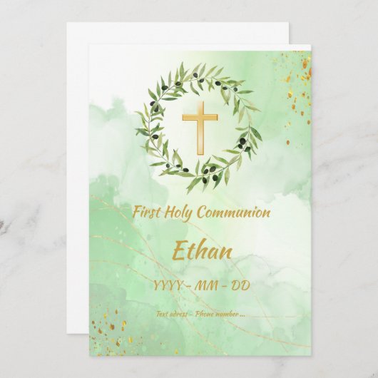 Oproep tot eerste vergadering - Olijfcirkel Kaart (Voorkant / Achterkant)