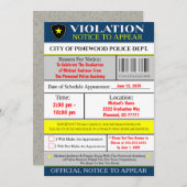 Oproep tot het indienen van een Afstuderen wegens  Kaart (Voorkant / Achterkant)