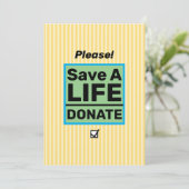 Oproep tot orgaandonatie kaart (Staand voorkant)