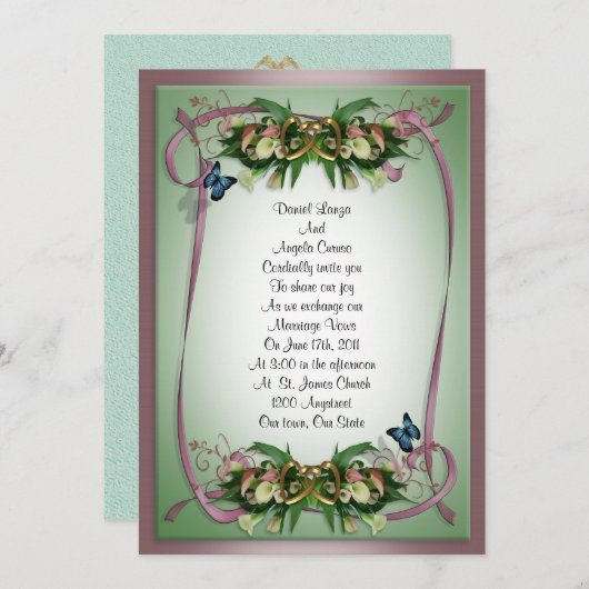 Oproep tot weduwen kaart (Voorkant / Achterkant)