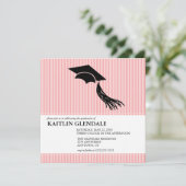 Oproep van de Graduation Party met Pet en Tassel Kaart (Staand voorkant)