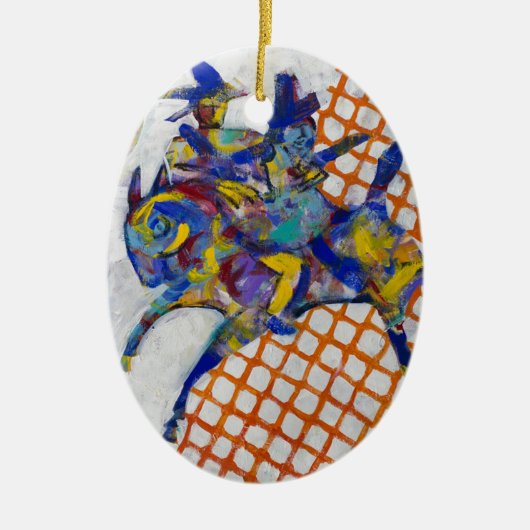 Oproep van de Heyoka Keramisch Ornament (Voorkant)