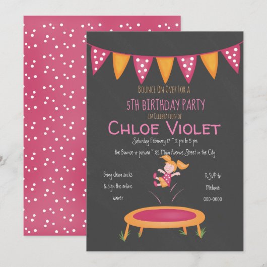 Oproep van de partij Jumping Kaart (Voorkant / Achterkant)