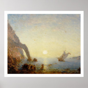 Oproep van de Sirenen (olie op doek) Poster