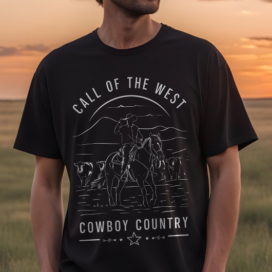 Oproep van de West Minimalist Cowboy T-shirt