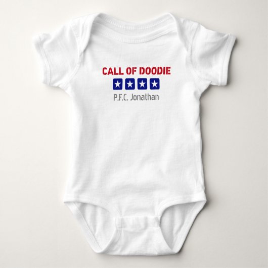 Oproep van Doodie US Army Threated Baby Bodysuit (Voorkant)