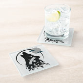 Oproep van het wild.w glazen onderzetter (Schuin)