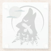 Oproep van het wild.w glazen onderzetter (Achterkant)