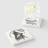 Oproep van het wild.w stenen onderzetter (Zijkant)