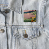 Oproep van het Zee, 1925 Vierkante Button 5,1 Cm (In situ)