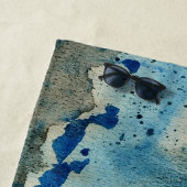 Oproep van het Zee Beach Surfer Ocean Waves Blue L Strandlaken (In situ)