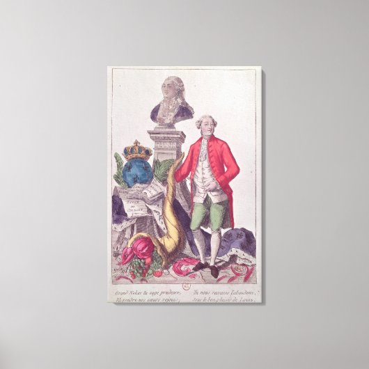 Oproep van Jacques Necker 16 juli 1789 Canvas Afdruk (Voorkant)