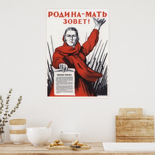 Oproep van Motherland Poster (Keuken)