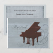 Oproep van Piano in Seabreeze Blue Kaart (Voorkant / Achterkant)