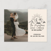 Oproep voor bergen Elopement Briefkaart (Voorkant)
