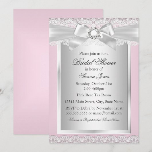 oproep voor de inktbridal en de roze bridal kaart (Voorkant / Achterkant)