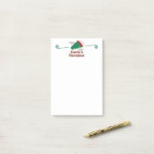 Oproep voor de rendieren van de Kerstman Post-it® Notes (Op bureau)