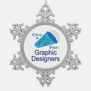 oproep voor grafisch ontwerpers tin sneeuwvlok ornament