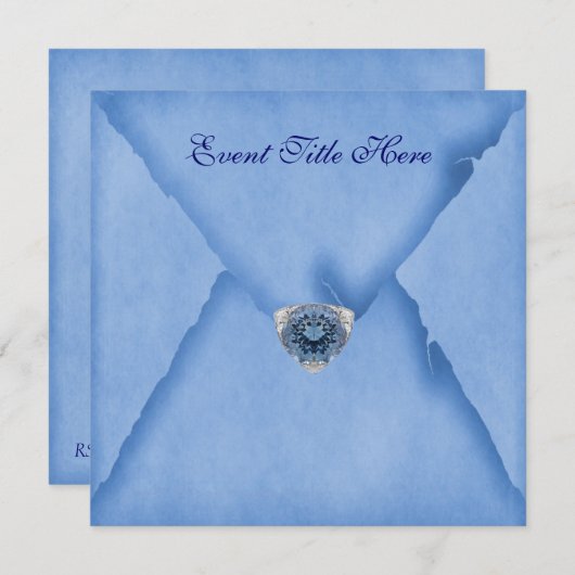 Oproep voor jodiumfeest kaart (Voorkant / Achterkant)