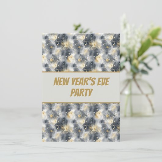 Oproep voor oudejaarsuitnodiging kaart (Staand voorkant)