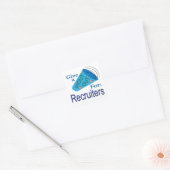 Oproep voor wervers vierkante sticker (Envelop)