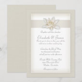 Oproepen van ivoren bruiloft kaart (Voorkant / Achterkant)