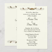 Oproepen van ivoren bruiloft kaart (Voorkant / Achterkant)