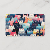  Oproepkaart voor Cattery Cat Pattern Contactkaartje (Achterkant)