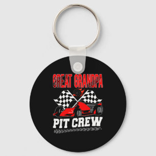 Oproerige opa T Crew Racing Familie Race Auto Verj Sleutelhanger