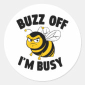 Oprotten IK Ben Bezig Ronde Sticker (Voorkant)