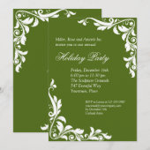 Opruiende Emerald Corporate Holiday Party Kaart (Voorkant / Achterkant)