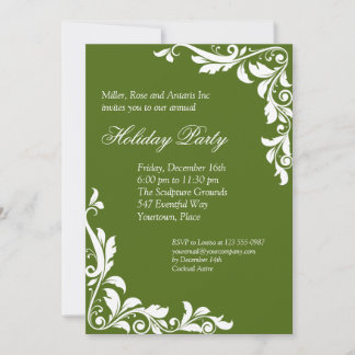 Opruiende Emerald Corporate Holiday Party Kaart