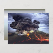 Opruiende vulkaan in de bergen briefkaart (Voorkant / Achterkant)