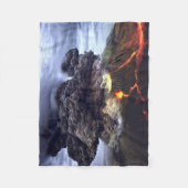 Opruiende vulkaan in de bergen fleece deken (Voorkant)