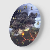 Opruiende vulkaan in de bergen grote klok (Hoek)