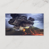 Opruiende vulkaan in de bergen visitekaartje (Achterkant)