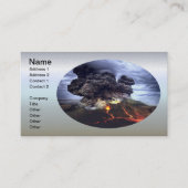 Opruiende vulkaan in de bergen visitekaartje (Voorkant)