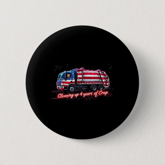 Opruimen 4 jaar van crap Funny Trump Garbage Ronde Button 5,7 Cm (Voorkant)